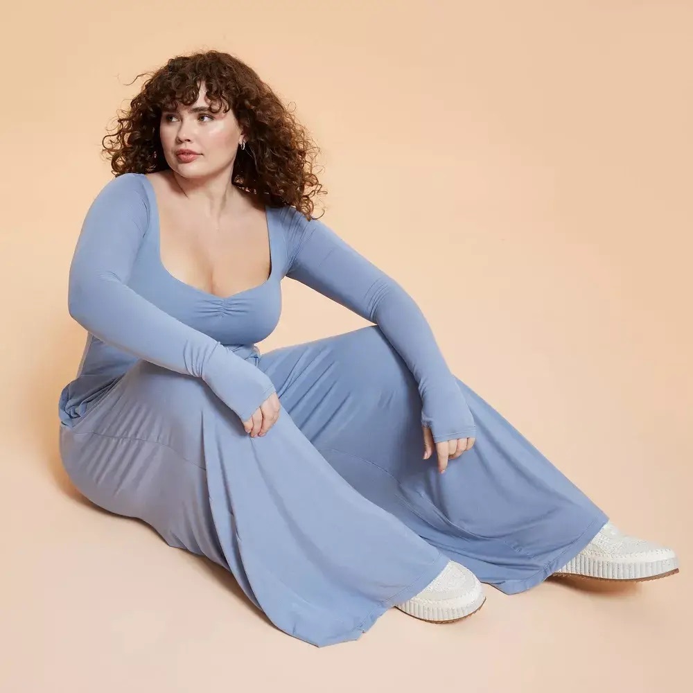 Chic Lavender Long Sleeve Jumpsuit - Picture 7 of 13